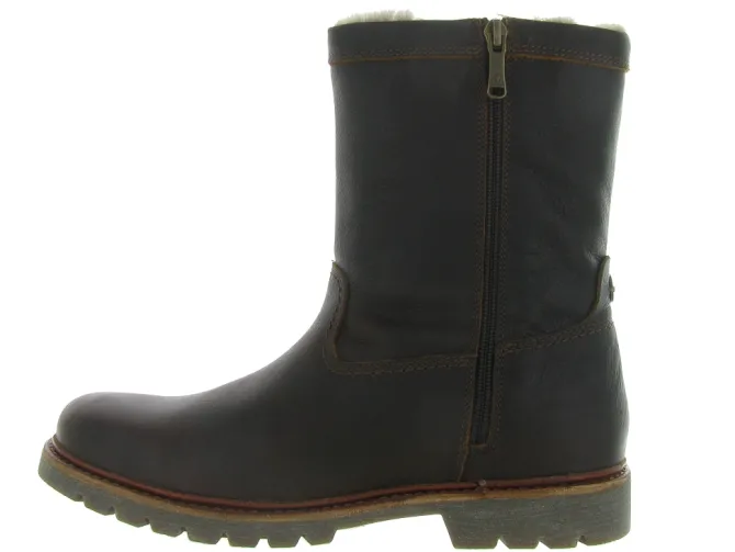 apres ski bottes fourrees - Bottes de neige - homme - Cuir - Chestnut - Panama jack