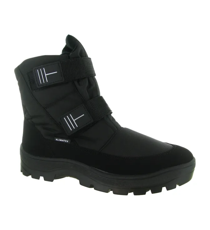 apres ski bottes fourrees - Bottes de neige - homme - Nylon - Noir - La thuile