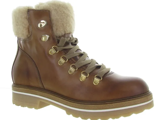 apres ski bottes fourrees - Botte de neige - femme - Cuir - Marron - Nicola benson franzini
