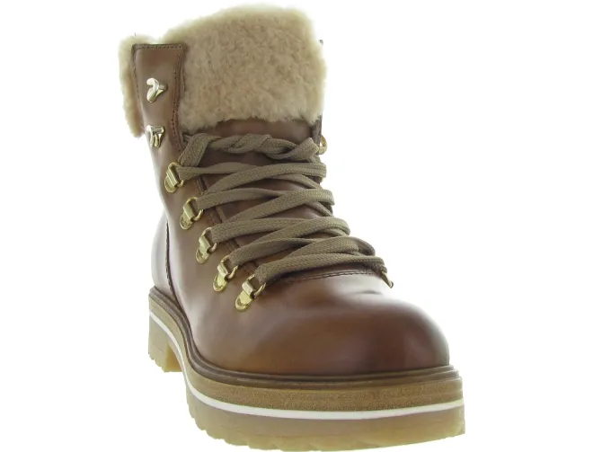 apres ski bottes fourrees - Botte de neige - femme - Cuir - Marron - Nicola benson franzini