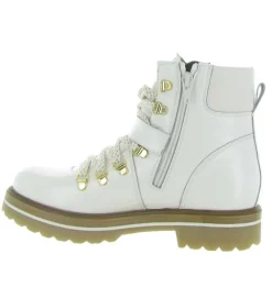 apres ski bottes fourrees - Botte de neige - femme - Cuir - Blanc - La thuile