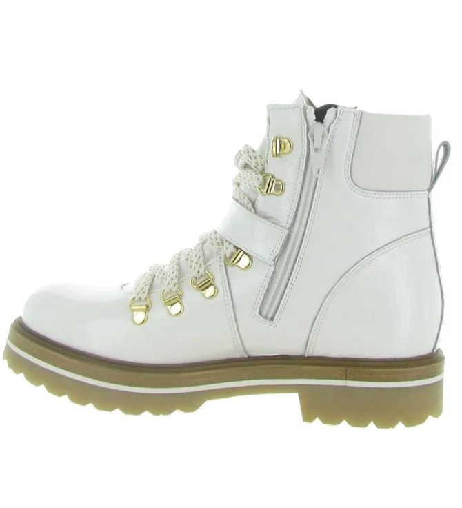 apres ski bottes fourrees - Botte de neige - femme - Cuir - Blanc - La thuile