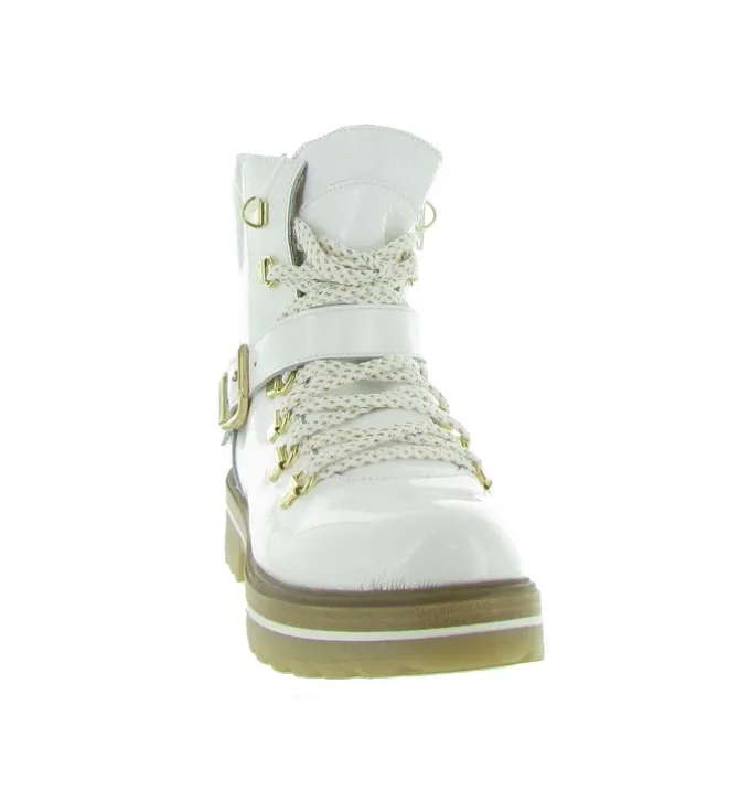apres ski bottes fourrees - Botte de neige - femme - Cuir - Blanc - La thuile