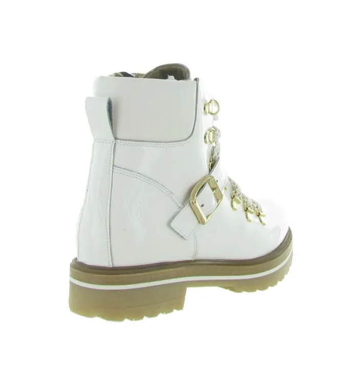 apres ski bottes fourrees - Botte de neige - femme - Cuir - Blanc - La thuile