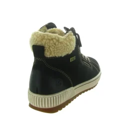 apres ski bottes fourrees - Bottine chaude - femme - Cuir - Noir - Remonte