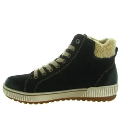 apres ski bottes fourrees - Bottine chaude - femme - Cuir - Noir - Remonte