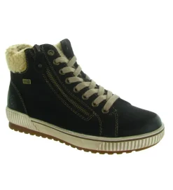 apres ski bottes fourrees - Bottine chaude - femme - Cuir - Noir - Remonte