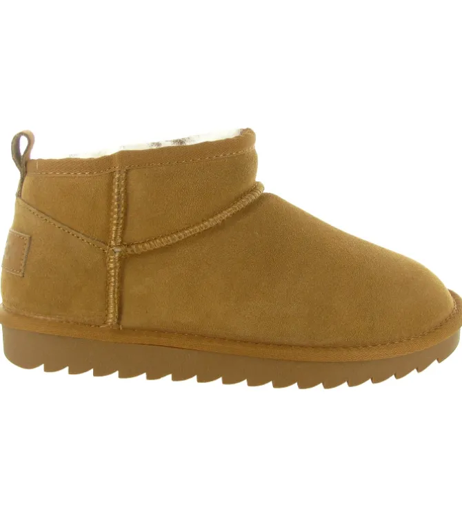 apres ski bottes fourrees - Bottine chaude - femme - Nubuck - Chestnut - Colors of california