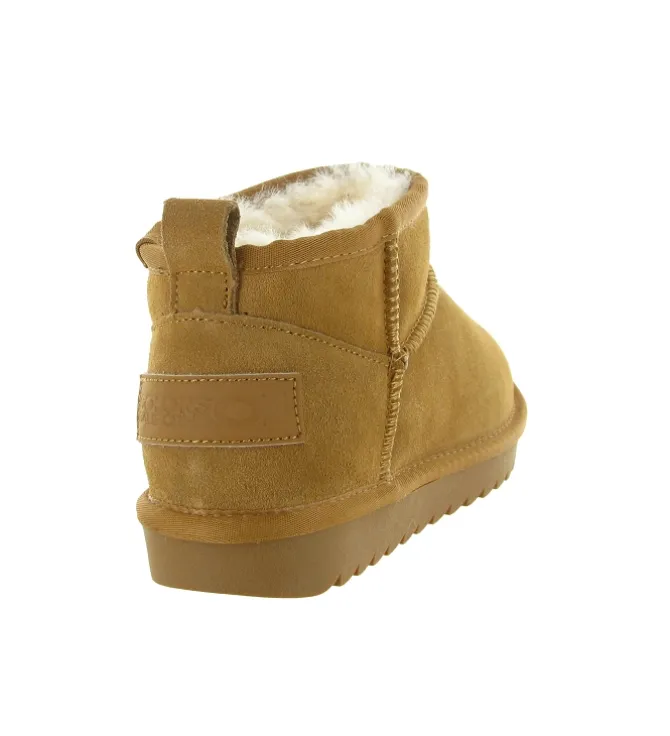 apres ski bottes fourrees - Bottine chaude - femme - Nubuck - Chestnut - Colors of california