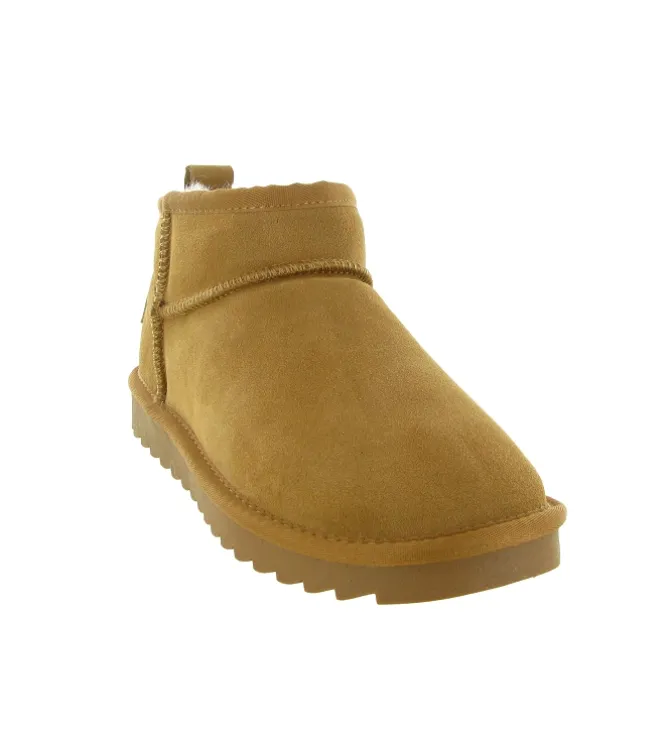 apres ski bottes fourrees - Bottine chaude - femme - Nubuck - Chestnut - Colors of california