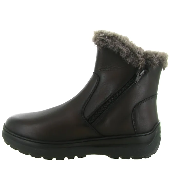 apres ski bottes fourrees - Botte de neige - femme - Cuir - Marron - Hooper