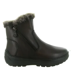 apres ski bottes fourrees - Botte de neige - femme - Cuir - Marron - Hooper