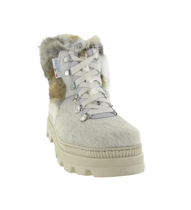 apres ski bottes fourrees - Bottine chaude - femme - Laine - Blanc - Oscar