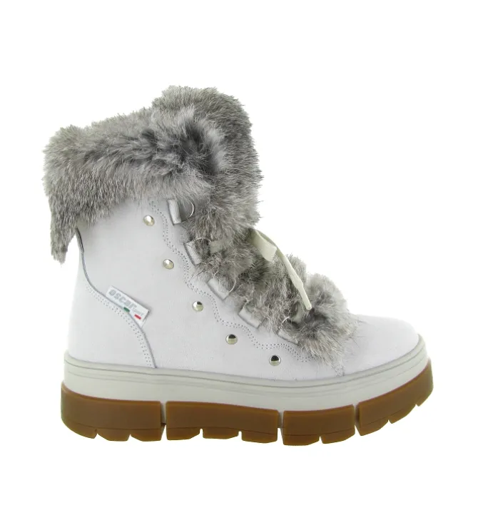 apres ski bottes fourrees - Bottine chaude - femme - Laine - Blanc - Oscar