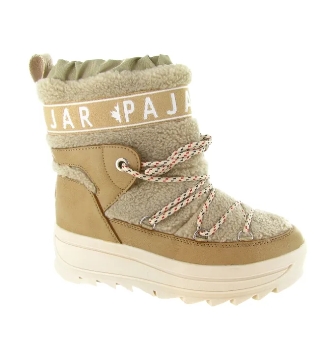 apres ski bottes fourrees - Bottine chaude - femme - Nylon - Beige - Pajar
