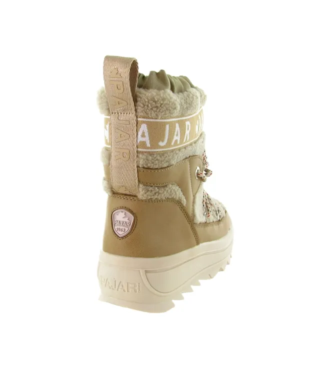 apres ski bottes fourrees - Bottine chaude - femme - Nylon - Beige - Pajar
