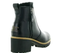 apres ski bottes fourrees - Bottine chaude - femme - Cuir - Noir - Panama jack