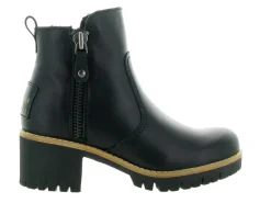 apres ski bottes fourrees - Bottine chaude - femme - Cuir - Noir - Panama jack