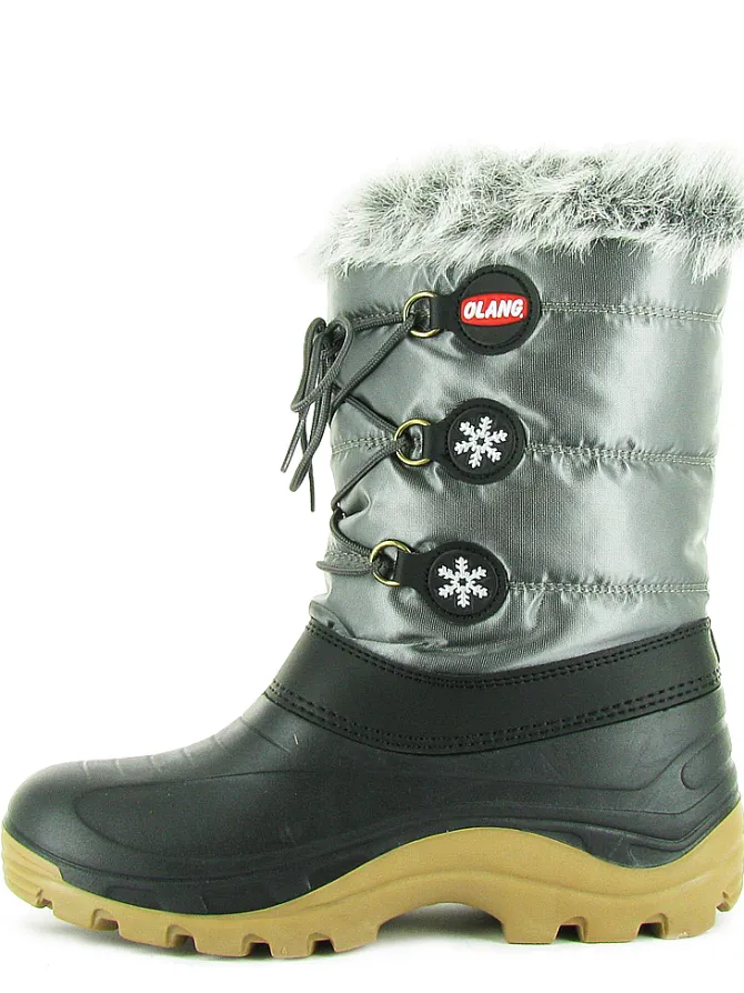 apres ski bottes fourrees - Bottes fourrées - junior garcon - Synthétique - Argent - Olang