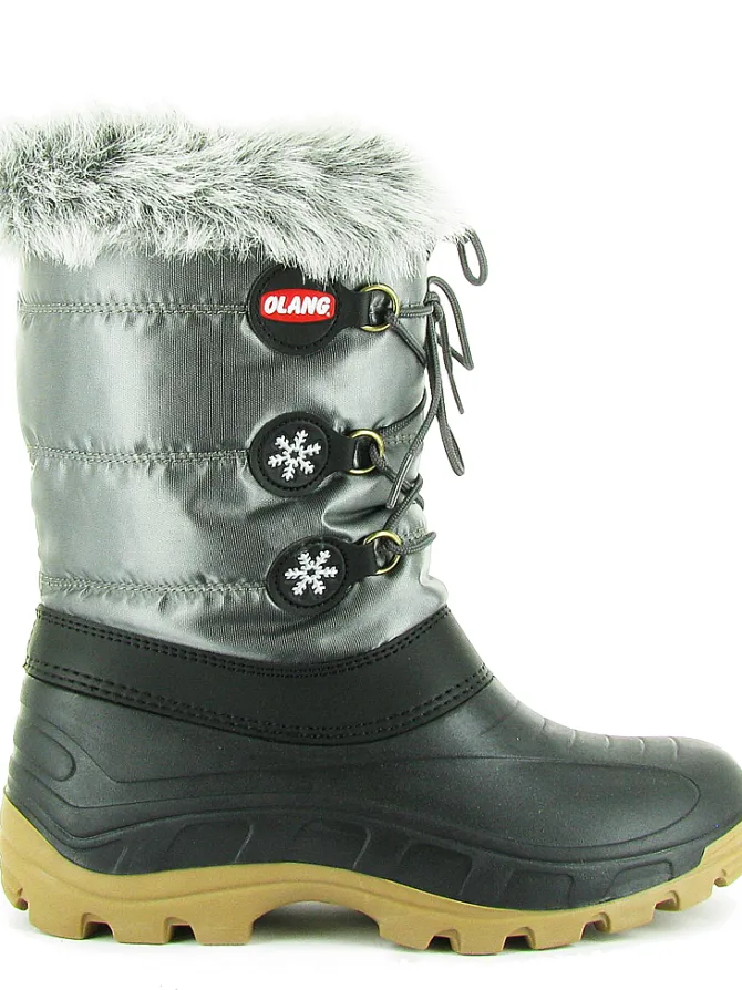apres ski bottes fourrees - Bottes fourrées - junior garcon - Synthétique - Argent - Olang