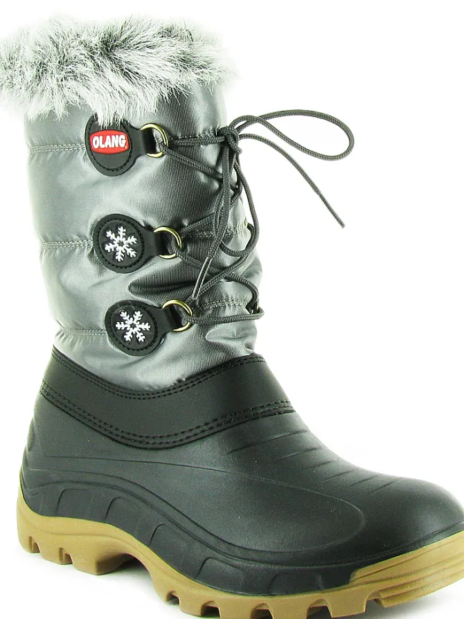 apres ski bottes fourrees - Bottes fourrées - junior garcon - Synthétique - Argent - Olang