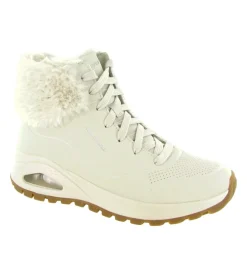 apres ski bottes fourrees - Botte fourrée - femme - Synthétique - Blanc - Skechers footwear