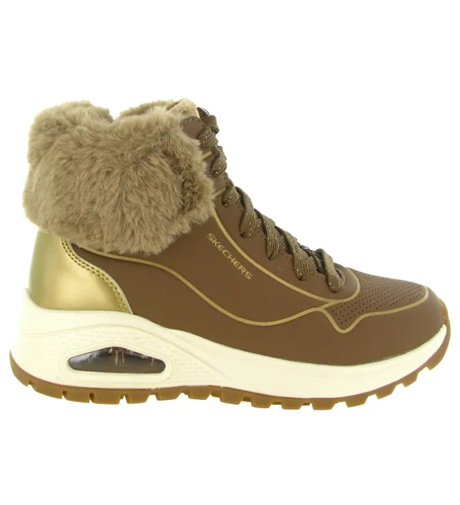 apres ski bottes fourrees - Botte fourrée - femme - Synthétique - Marron - Skechers footwear