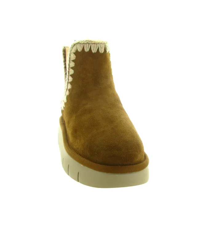 apres ski bottes fourrees - Bottine chaude - femme - Nubuck - Chestnut - Mou