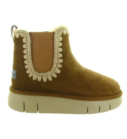 apres ski bottes fourrees - Bottine chaude - femme - Nubuck - Chestnut - Mou
