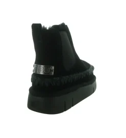 apres ski bottes fourrees - Bottine chaude - femme - Nubuck - Noir - Mou