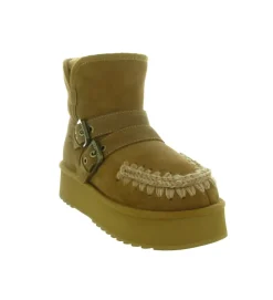 apres ski bottes fourrees - Bottine chaude - femme - Nubuck - Marron - Mou