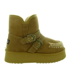 apres ski bottes fourrees - Bottine chaude - femme - Nubuck - Marron - Mou