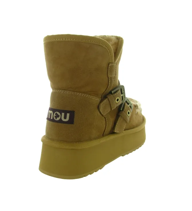 apres ski bottes fourrees - Bottine chaude - femme - Nubuck - Marron - Mou