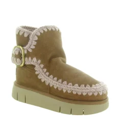 apres ski bottes fourrees - Bottine chaude - femme - Nubuck - Beige - Mou
