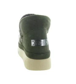 apres ski bottes fourrees - Bottine chaude - femme - Nubuck - Kaki - Mou