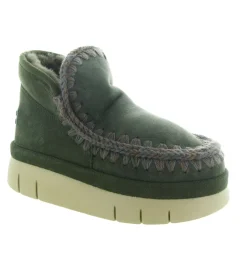 apres ski bottes fourrees - Bottine chaude - femme - Nubuck - Kaki - Mou