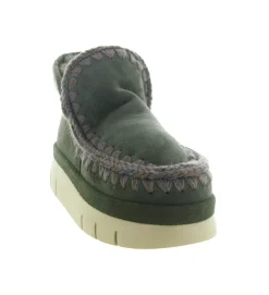 apres ski bottes fourrees - Bottine chaude - femme - Nubuck - Kaki - Mou