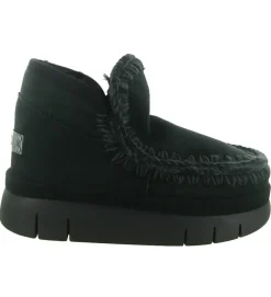 apres ski bottes fourrees - Bottine chaude - femme - Nubuck - Noir - Mou