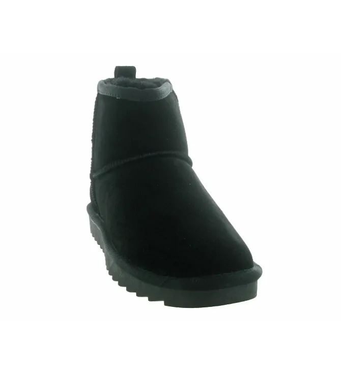 apres ski bottes fourrees - Bottine chaude - femme - Nubuck - Noir - Colors of california