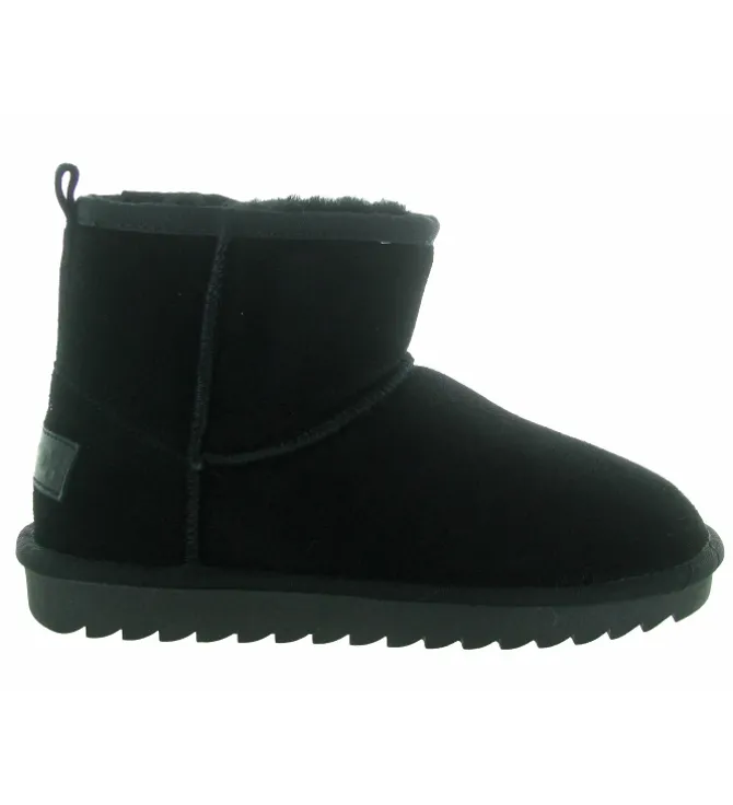 apres ski bottes fourrees - Bottine chaude - femme - Nubuck - Noir - Colors of california