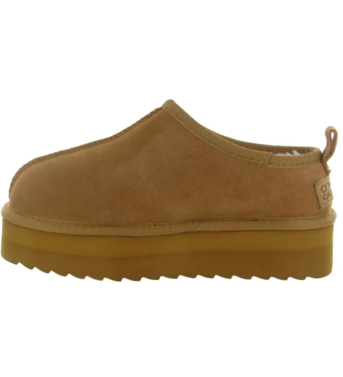 apres ski bottes fourrees - Bottine chaude - femme - Nubuck - Chestnut - Colors of california