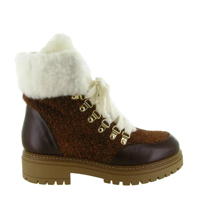 apres ski bottes fourrees - Botte fourrée - femme - Cuir - Marron - Armando