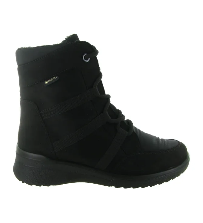 apres ski bottes fourrees - Botte de neige - femme - Cuir - Noir - Ara