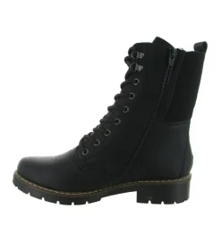 apres ski bottes fourrees - Bottine chaude - femme - Cuir - Noir - Rieker