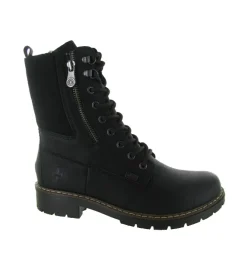 apres ski bottes fourrees - Bottine chaude - femme - Cuir - Noir - Rieker