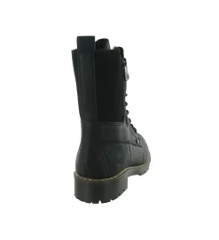 apres ski bottes fourrees - Bottine chaude - femme - Cuir - Noir - Rieker
