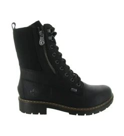 apres ski bottes fourrees - Bottine chaude - femme - Cuir - Noir - Rieker