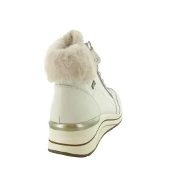 apres ski bottes fourrees - Bottine chaude - femme - Cuir - Beige - Remonte