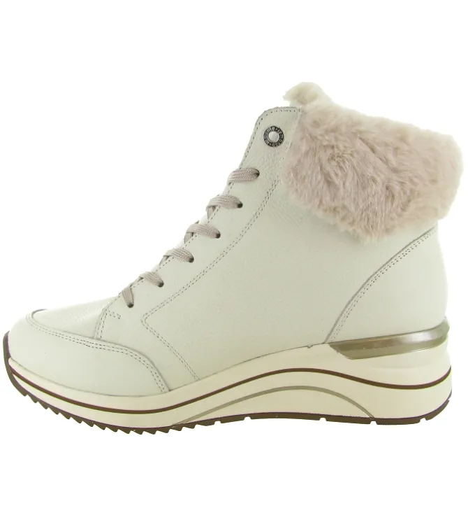 apres ski bottes fourrees - Bottine chaude - femme - Cuir - Beige - Remonte