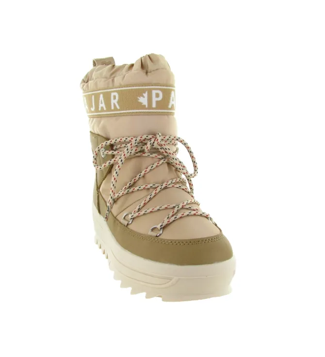apres ski bottes fourrees - Bottine chaude - femme - Nylon - Beige - Pajar
